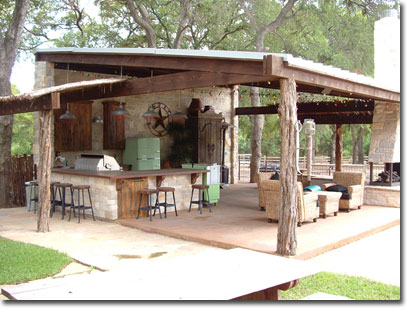 Rustic Kitchen on Residential Exterior Specialty   International Design Awards